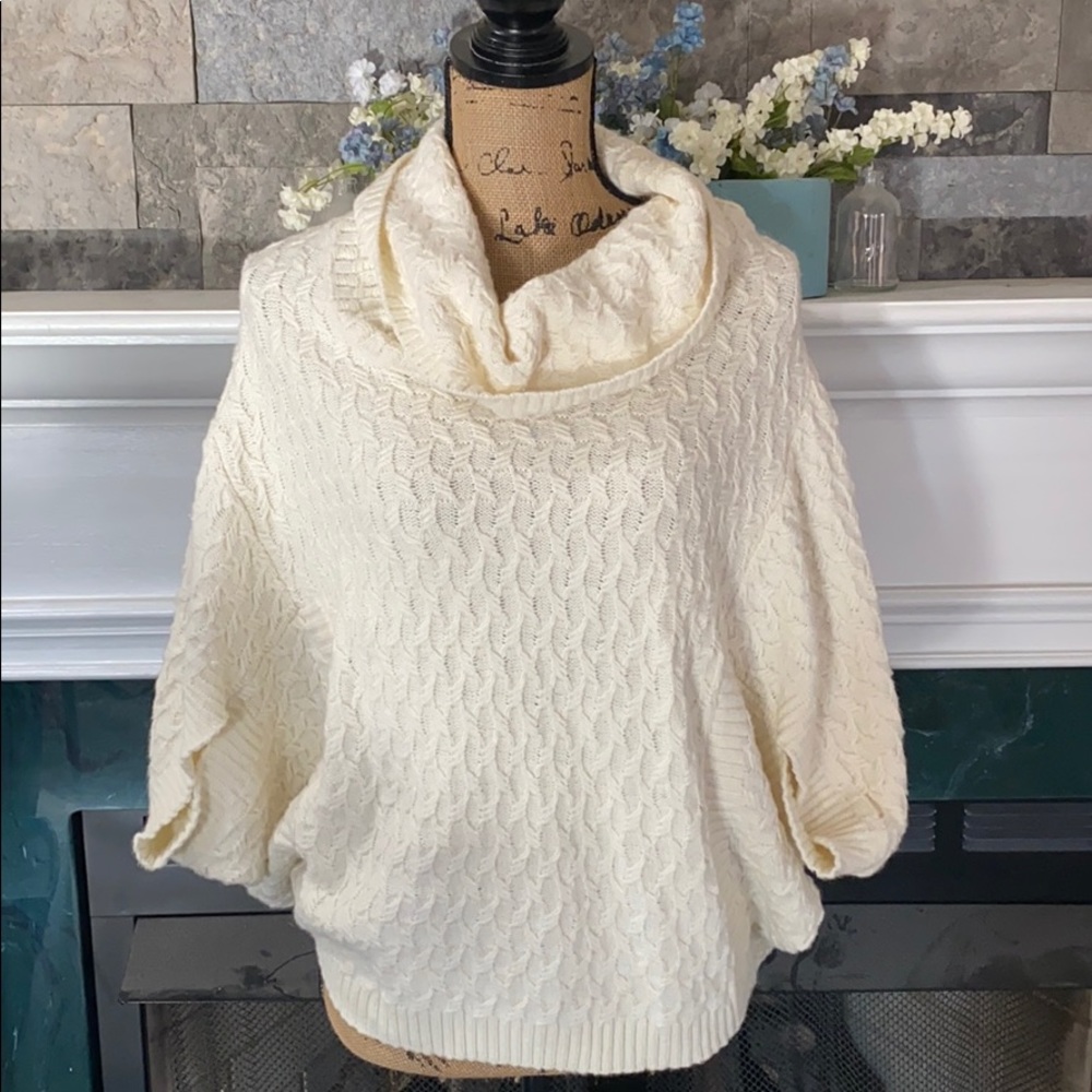 Cable Knit Bat-Winged Sweater